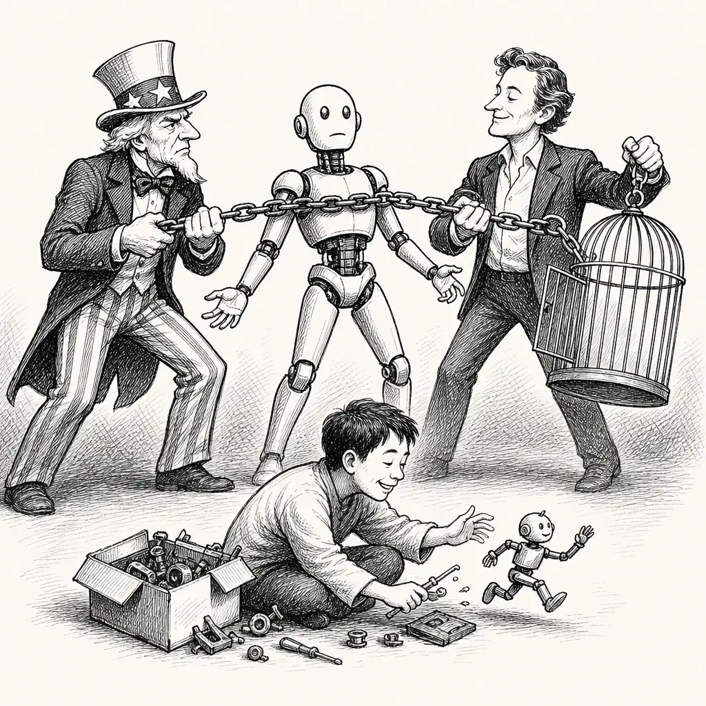 Editorial cartoon: Who's allowed to decide what AI can do