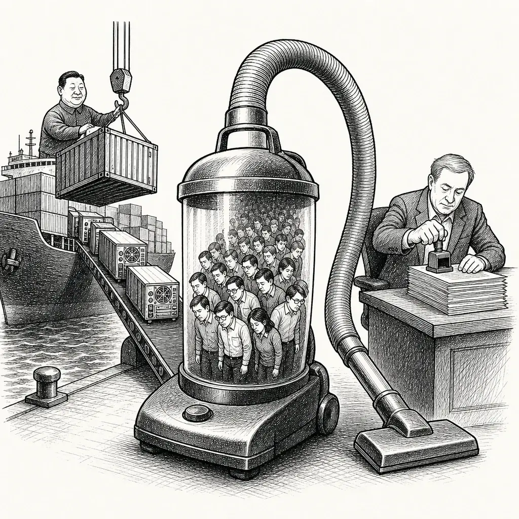 Editorial cartoon: The vacuum fills