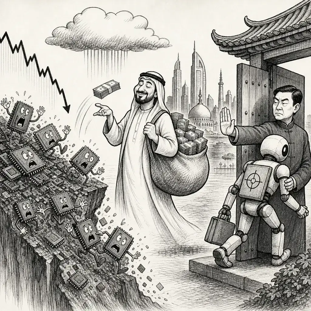 Editorial cartoon: The chip market flinched, the money didn't