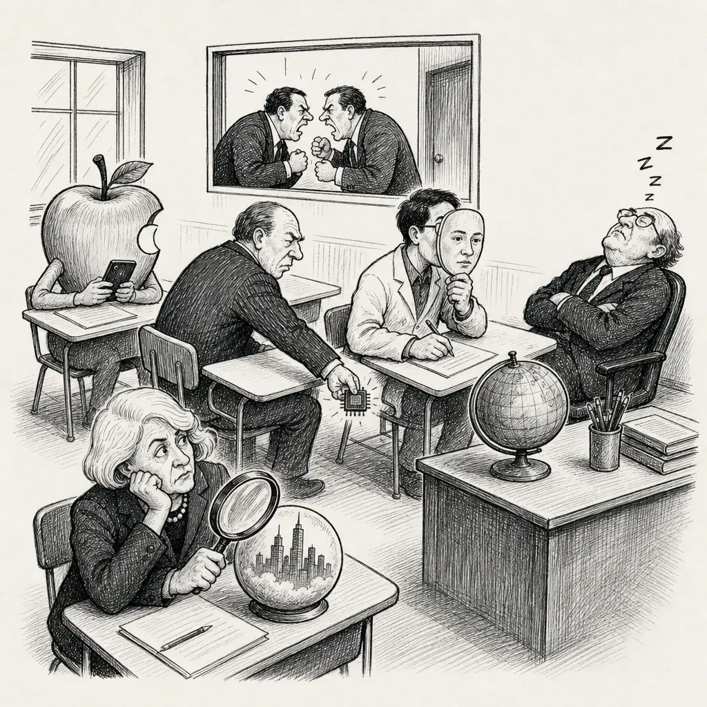 Editorial cartoon: Nobody's checking anybody's homework