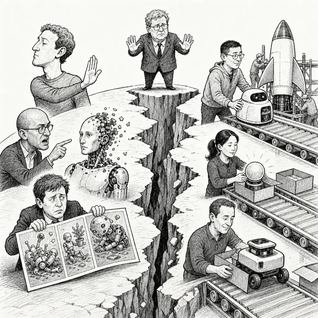 Editorial cartoon: Amodei's pacing plea splits the industry wide open