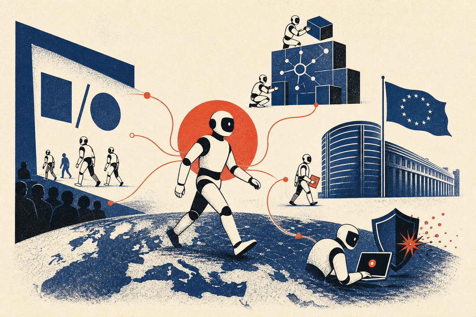 Illustration for “Agents everywhere: AI stops waiting to be asked”