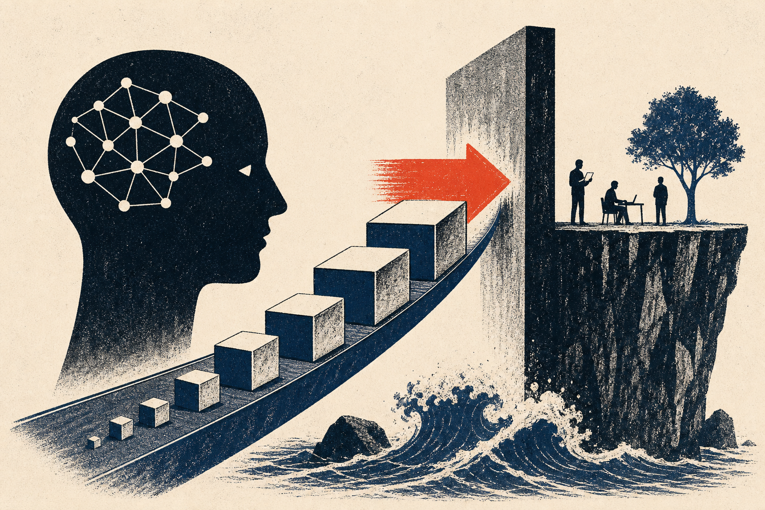 Illustration for “Faster models, stubbornly flat gains”
