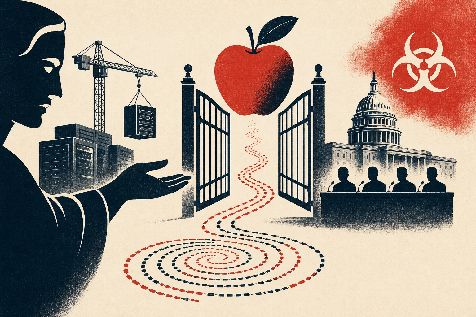 Illustration for “The recursion arrives, and Apple waves it in”