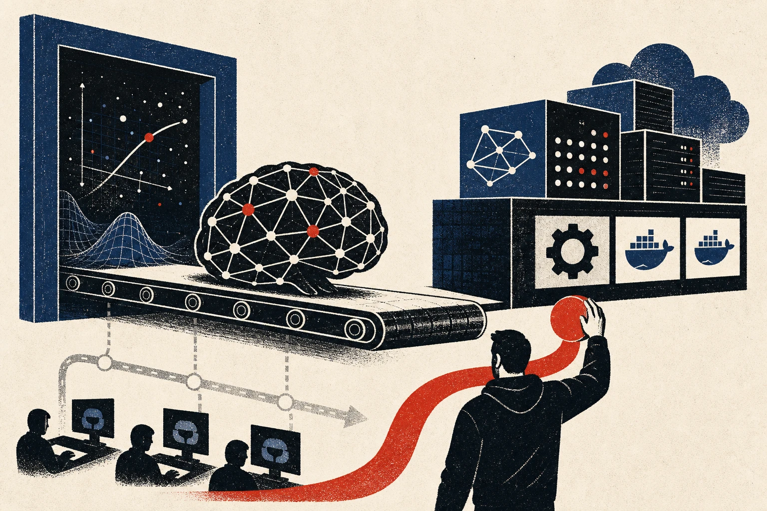 Illustration for “Off the benchmark, into production”