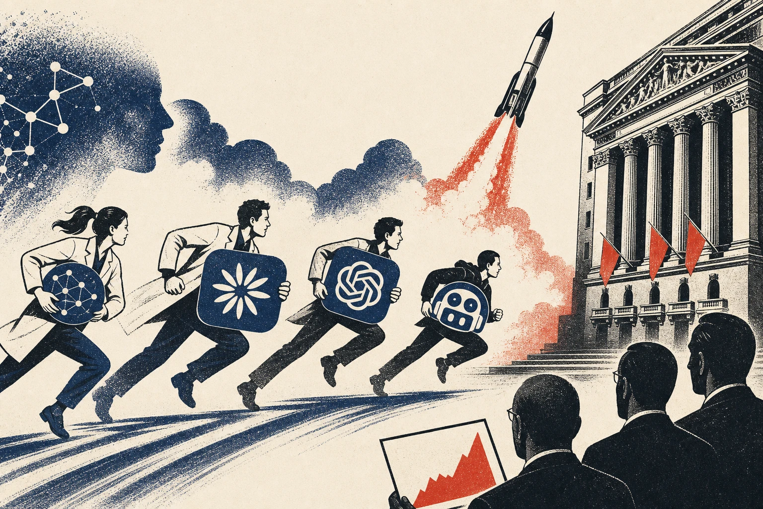 Illustration for “The labs race to Wall Street”