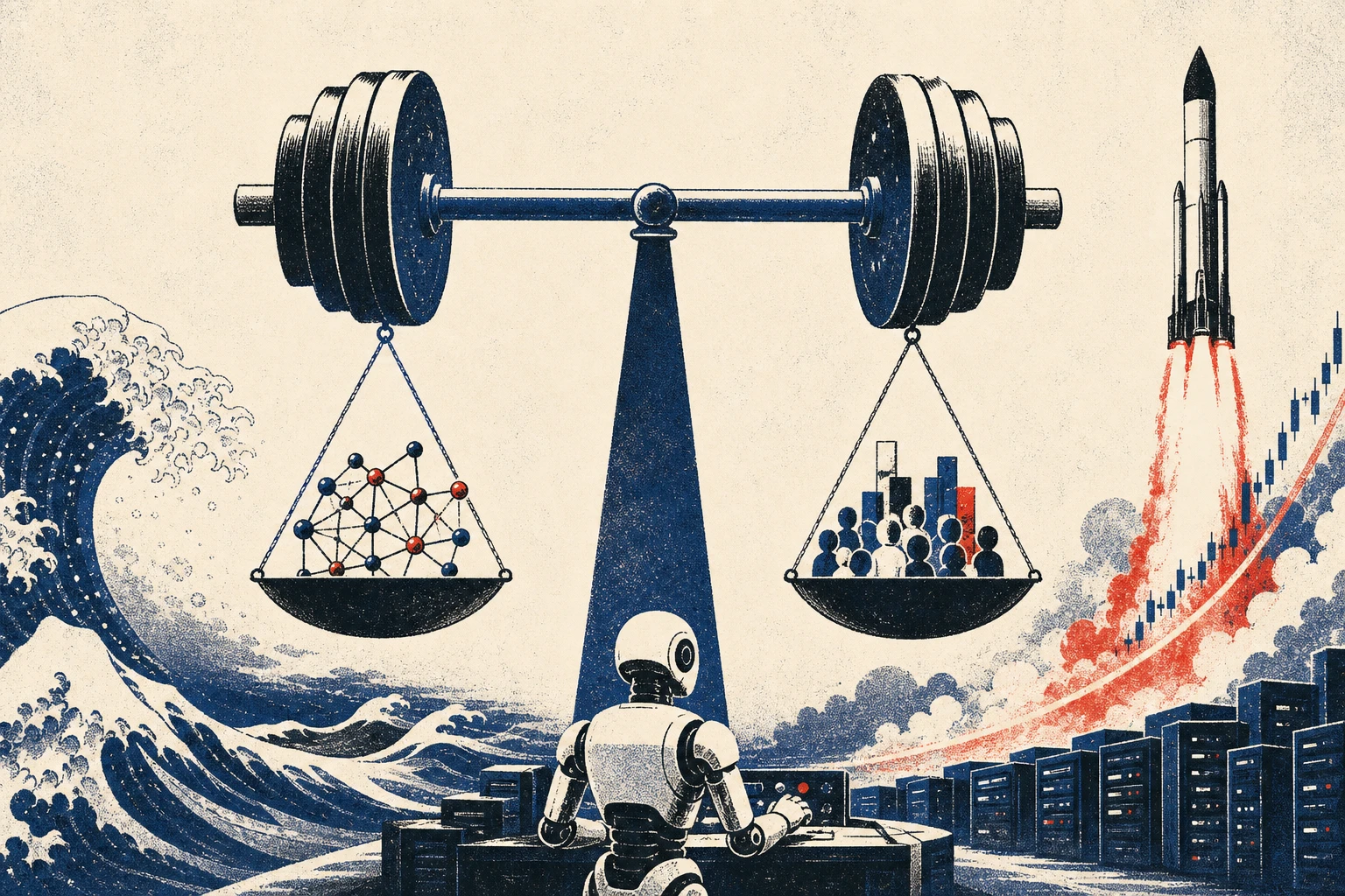 Illustration for “Open weights, open markets”