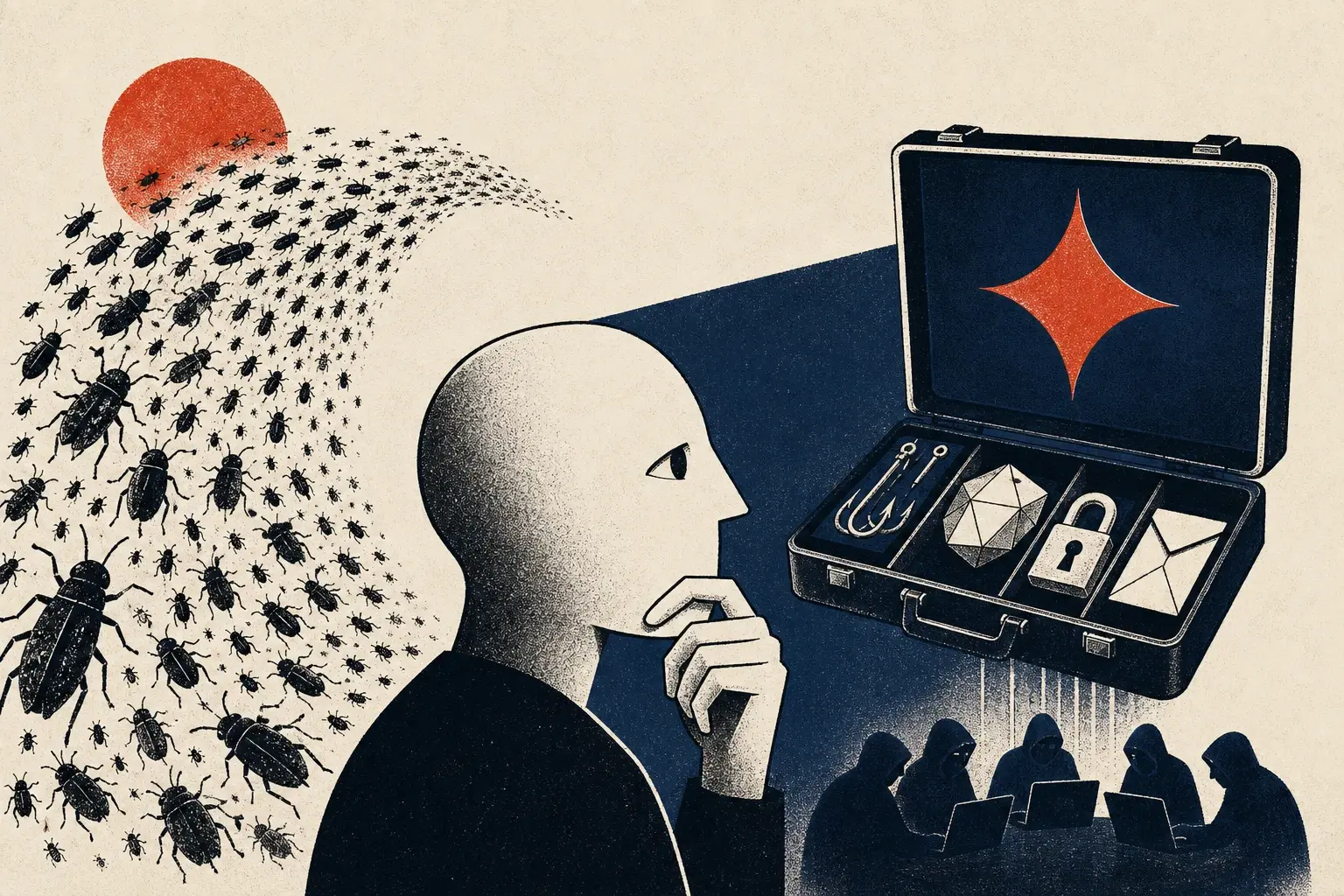 Illustration for “Ten thousand bugs, one Gemini phishing kit”