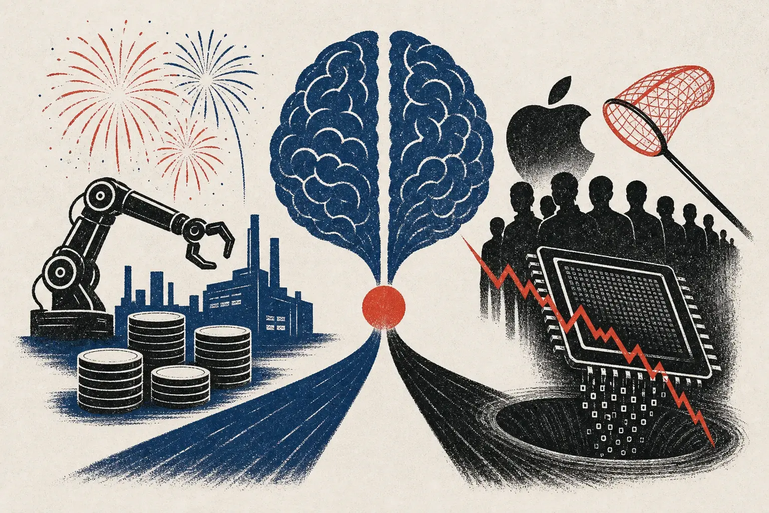 Illustration for “The AI money story splits in two”