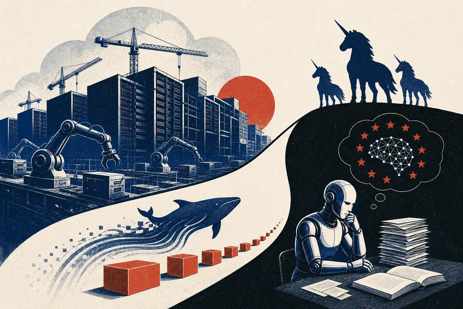 Illustration for “The build-out gets bigger, the frontier gets cheaper”