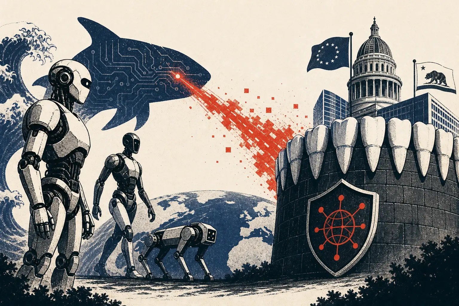 Illustration for “Robots got bodies while regulators got teeth”