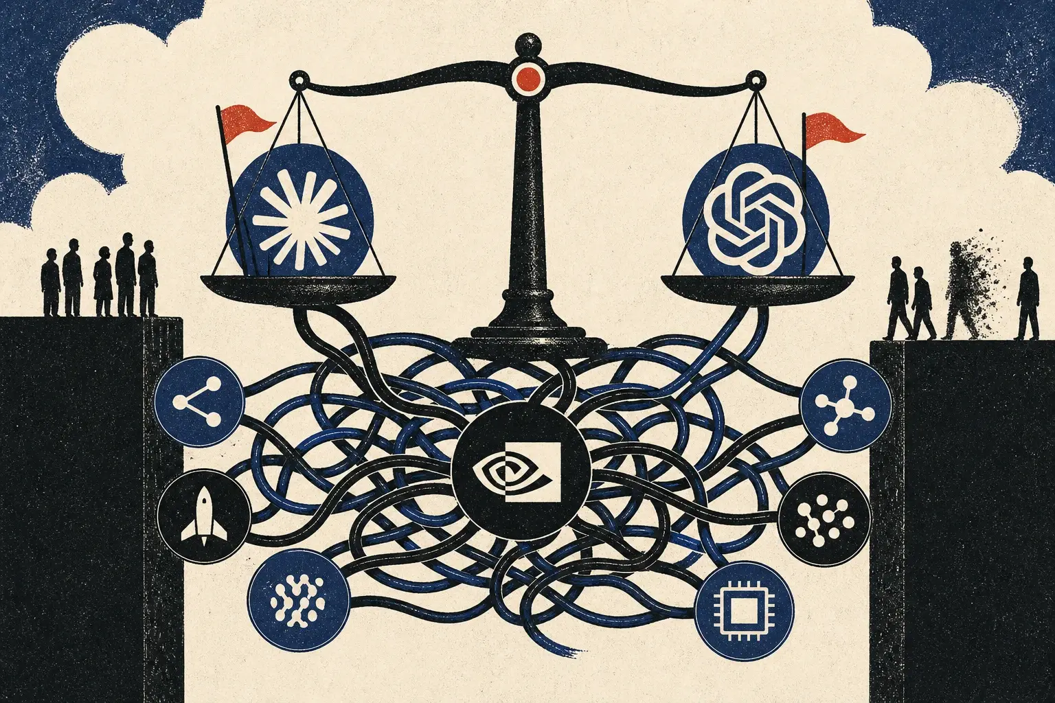 Illustration for “Two IPOs, one tangled balance sheet”