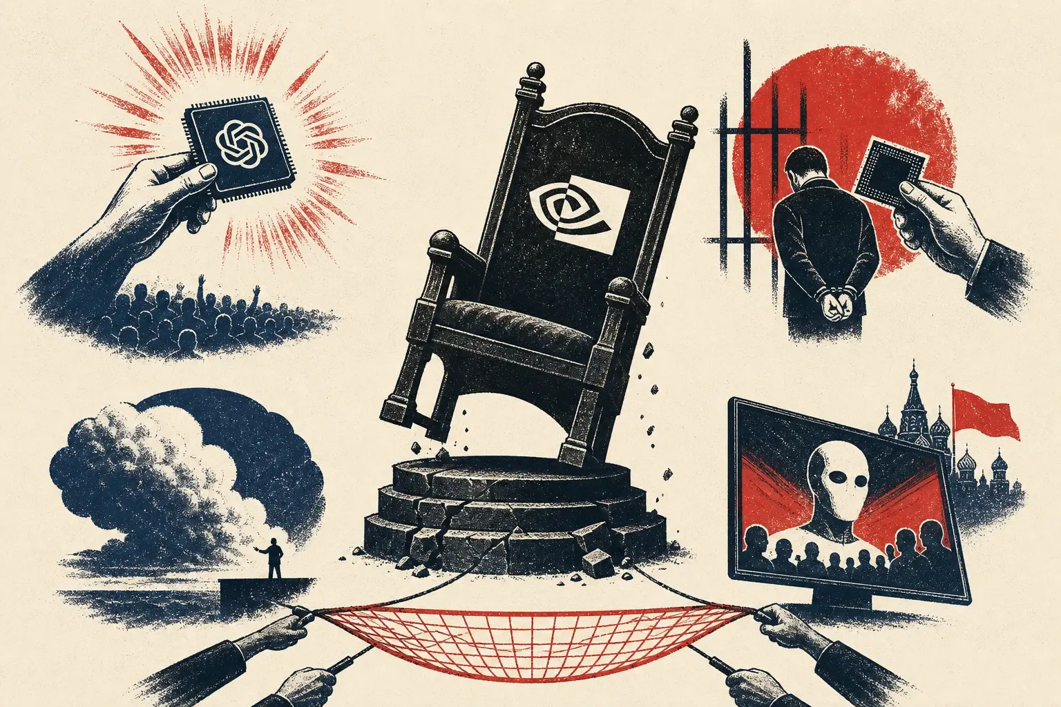 Illustration for “Nvidia's throne wobbles, but doesn't fall”