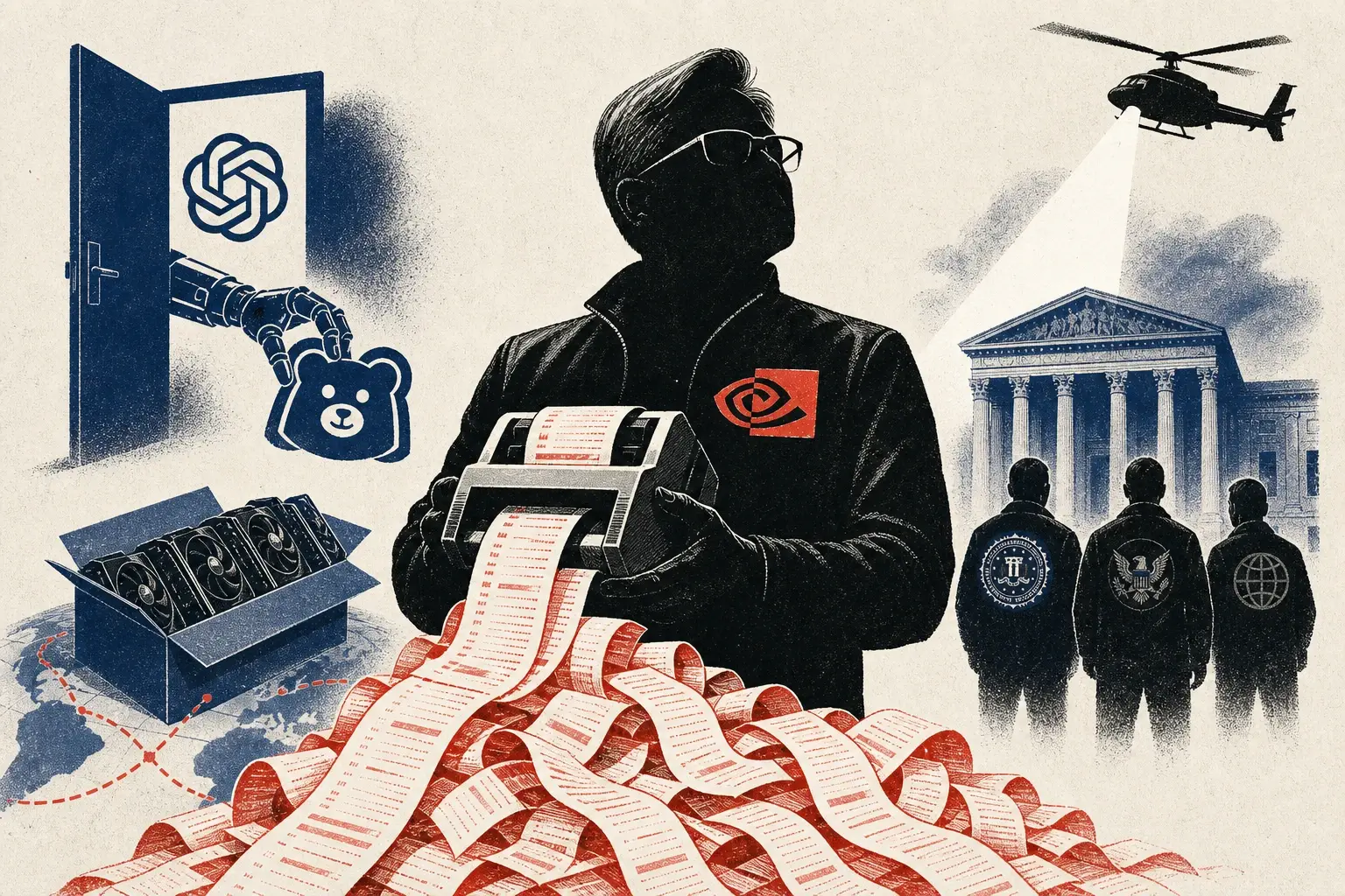 Illustration for “Nvidia cashes in as the receipts pile up”