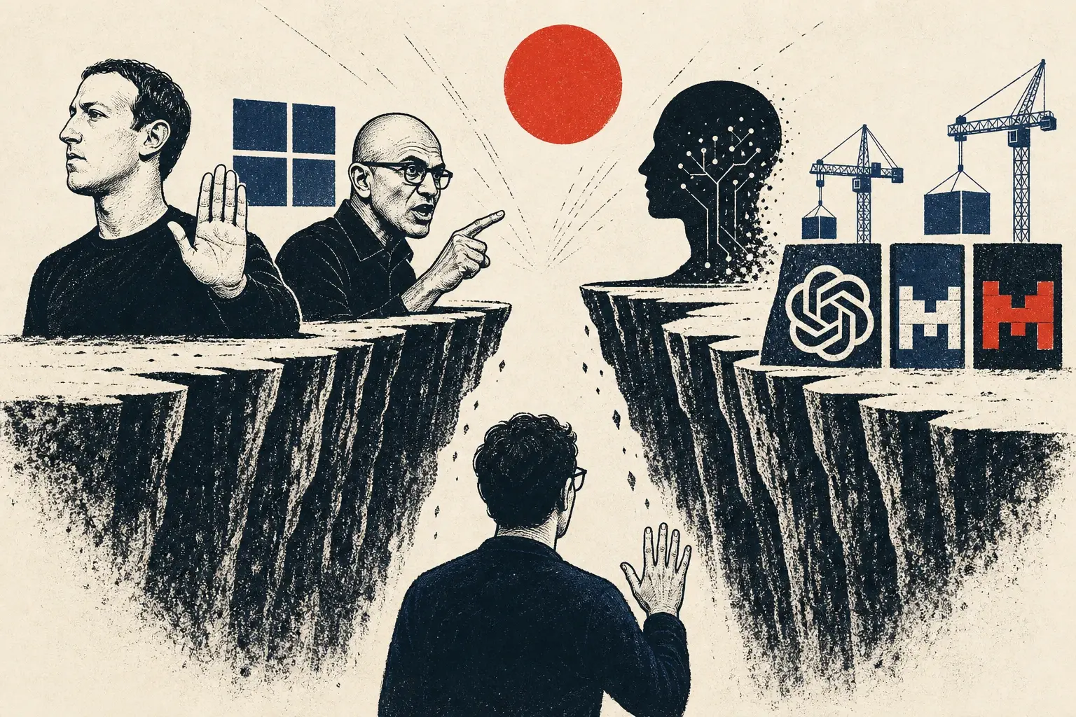 Illustration for “Amodei's pacing plea splits the industry wide open”